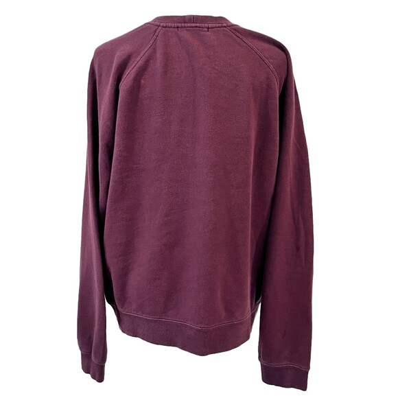 Obey Worldwide No89 Floral OG Large Washed Burgundy Sweatshirt Pullover - Picture 3 of 9